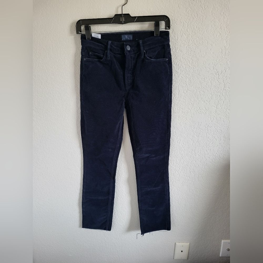 MOTHER corduroy mid rise dazzler in  hopscotch